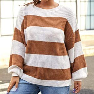 NWT Thick Knit Lantern Sleeve Oversized Sweater.